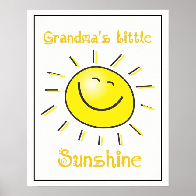 Oma's kleine Sonnenscheinkinder, Fun Quote Poster (Vorne)