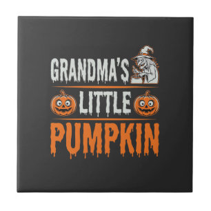 Omas Kleiner Kürbis Halloween Hexen Design Fliese