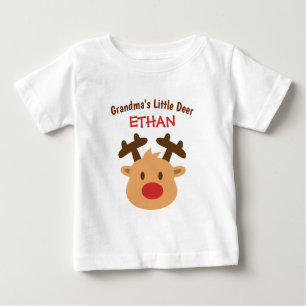 Omas kleines Reh, süßes rotnasiges Rentier Baby T-shirt