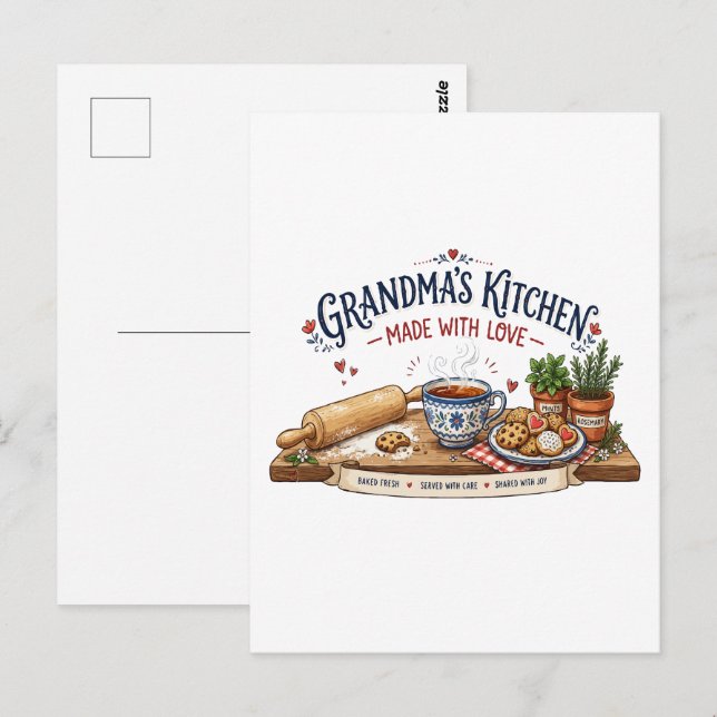 Omas Küche - Mit Liebe Gemacht Postkarte (Vorne/Hinten)