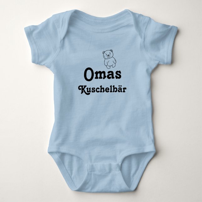 Omas Kuschelbär Baby Strampler (Vorderseite)