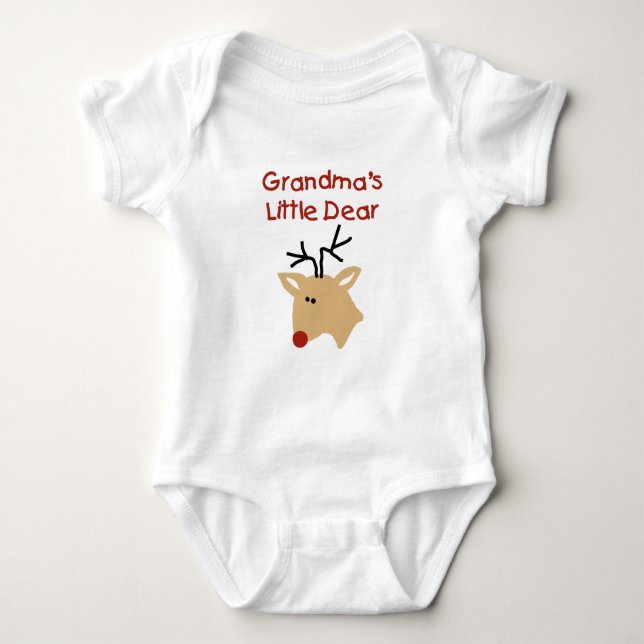 Oma's Liebes Oma Deer Holidays Baby Strampler (Vorderseite)