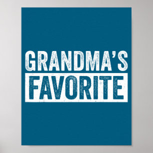 Omas Lieblingsenkel Lustige Granhild Enkelin Poster