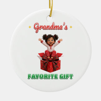 Omas Lieblingsgeschenk Süßer Weihnachts-Schmuckanh Keramik Ornament