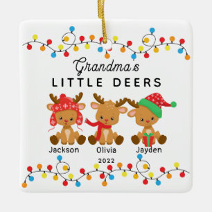 Oma's Little Deers Christmas Ornament