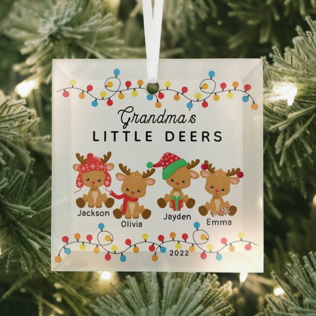Oma's Little Deers Christmas Ornament Aus Glas (Insitu)