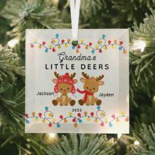 Oma's Little Deers Christmas Ornament Aus Glas