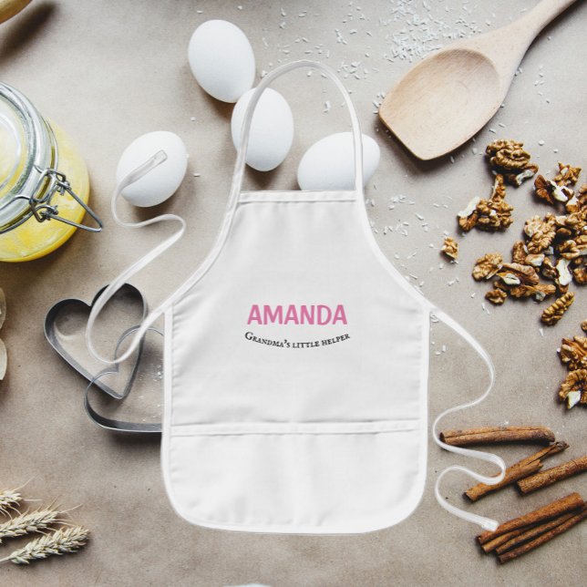 Oma's Little Helper Girl's Name Kinderschürze (In Situ)