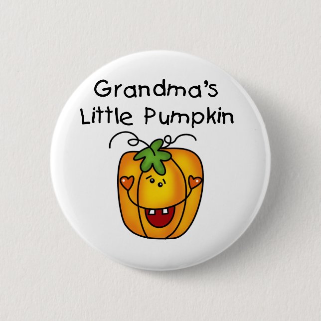 Oma's Little Pumpkin T - Shirt und Geschenke Button (Vorderseite)