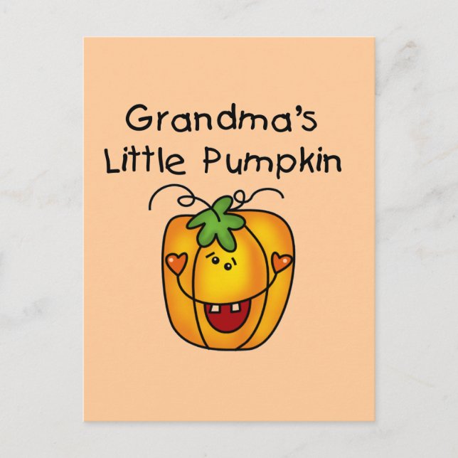 Oma's Little Pumpkin T - Shirt und Geschenke Postkarte (Vorderseite)