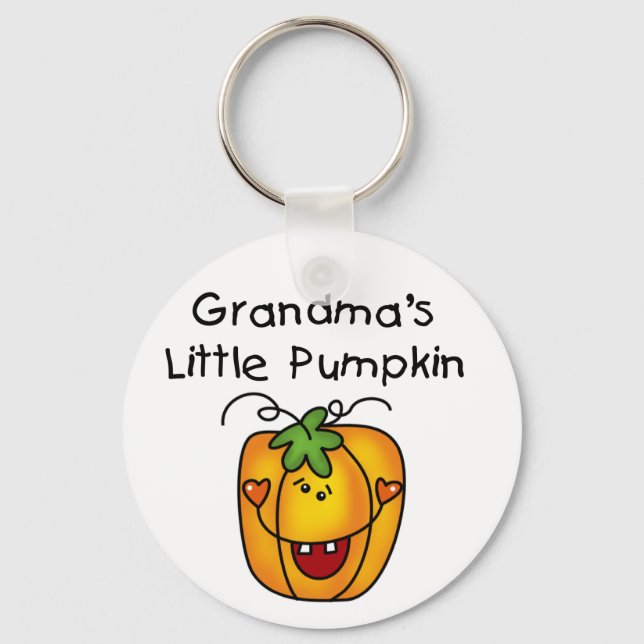 Oma's Little Pumpkin T - Shirt und Geschenke Schlüsselanhänger (Vorderseite)