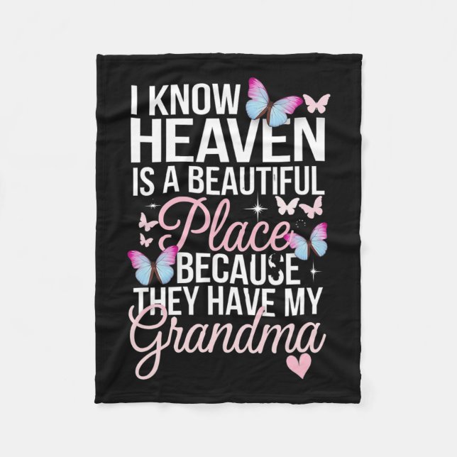 Oma's Mein Wächter-Engel am Himmelstag Fleecedecke (Vorderseite)