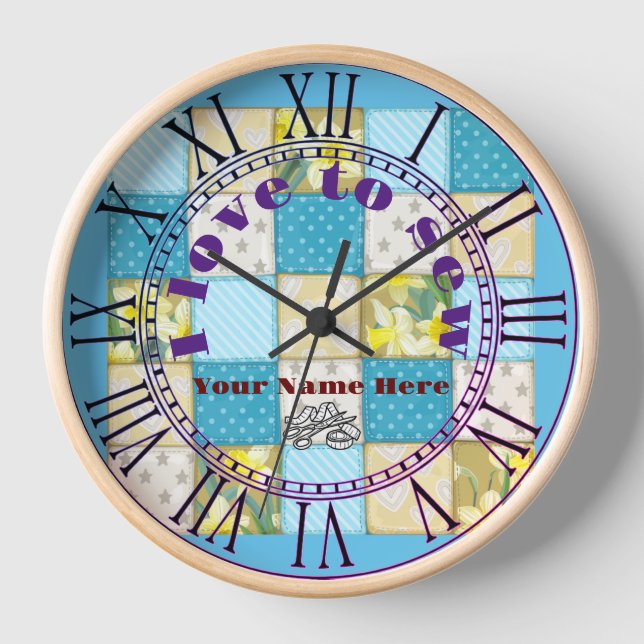 Oma's Quilt Uhr (Vorderseite)