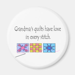 Oma's Quilts T - Shirt und Geschenke. Magnet