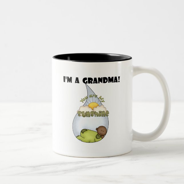 Oma's Sunshine-African American Boy Zweifarbige Tasse (Rechts)