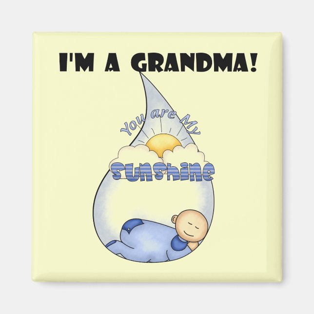 Oma's Sunshine-Boy T - Shirt und Geschenke Magnet (Vorne)