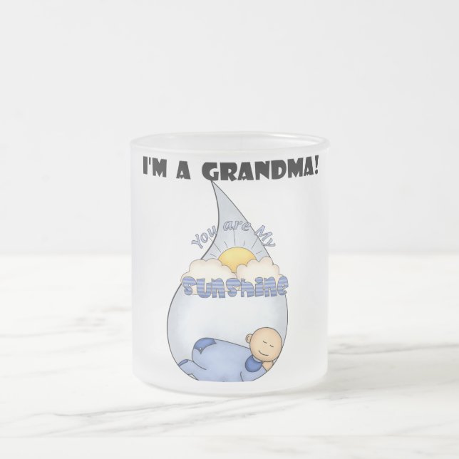 Oma's Sunshine-Boy T - Shirt und Geschenke Mattglastasse (Mittel)