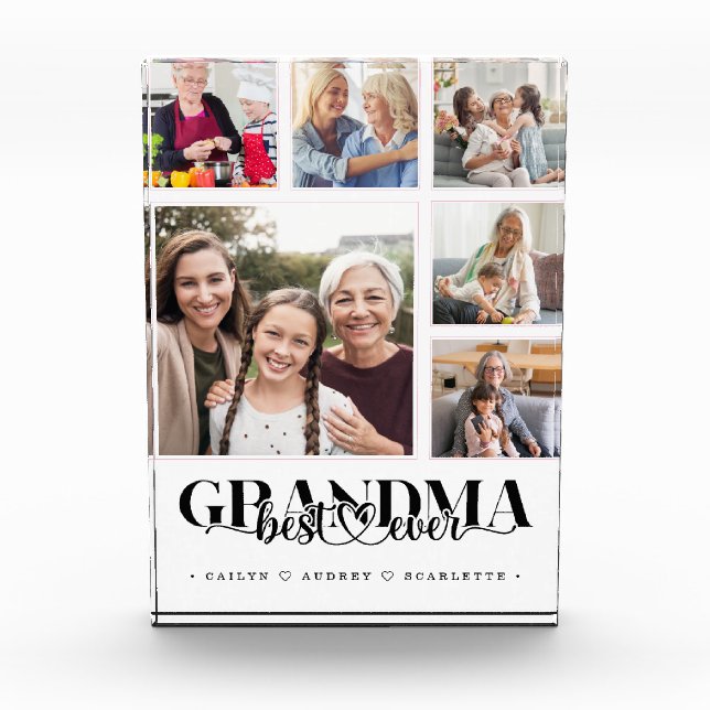 Oma's Team Modern Collage Keepake Fotoblock (Vorderseite)