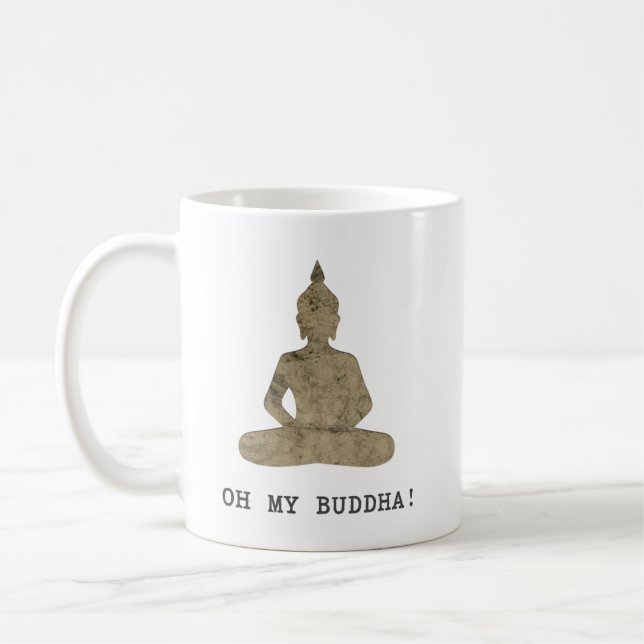OMB oh meine Buddha-Spaß-Silhouette Kaffeetasse (Links)