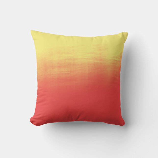 Ombre Aquarell-Beschaffenheit - Gelb-und Kissen (Vorderseite)