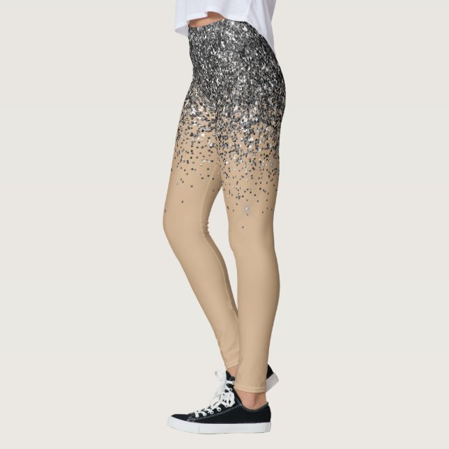 Ombre Black Gray Flesh Ton Fading Leggings (Links)