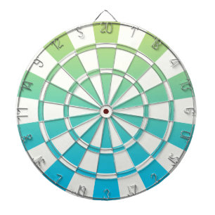 Ombre blau grün und weiß dartscheibe