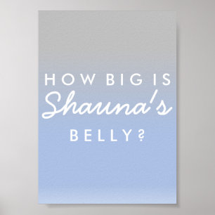 Ombre Blue Silver Bly Size Baby Duschgel Spielzeic Poster