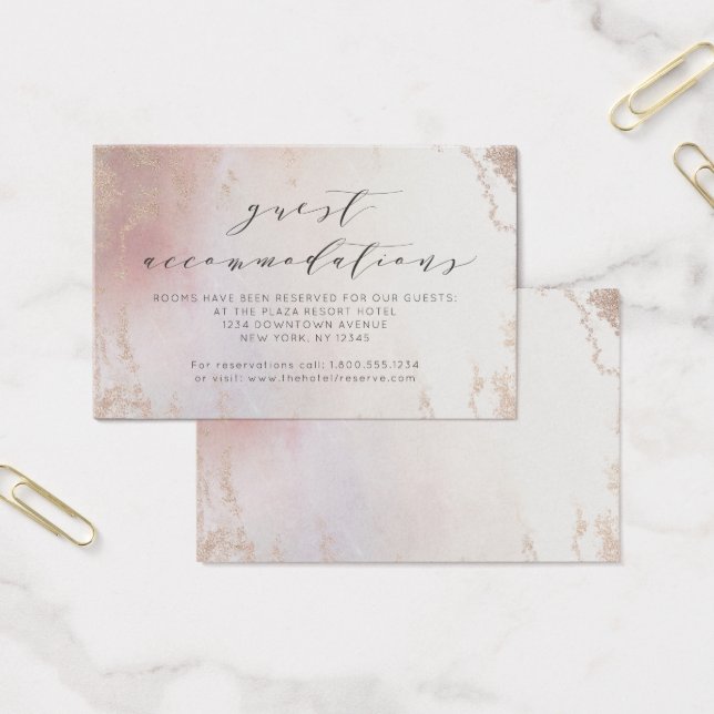 Ombre Blush Pink Frost Unterkünfte Beipackkarte (Büro)