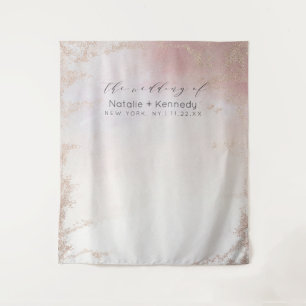 Ombre Blush Pink Frosted Folie Fotobox Hintergrund Wandteppich