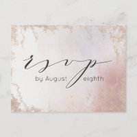 Ombre Blush Pink Frosted Hochzeitsmenüwahl RSVP