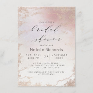 Ombre Blush Pink Mattiert Foil Trendy Brautparty Einladung