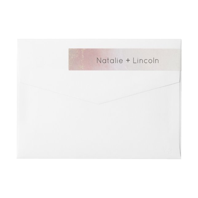 Ombre Blush Pink Mattiert Foil Trendy Wedding (Rückseite)