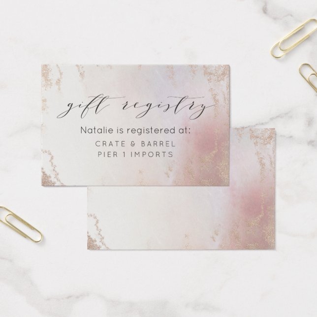 Ombre Blush Pink Mattierte Geschenkkartei Beipackk (Büro)