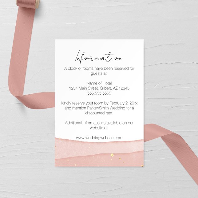 Ombre Blush Pink Wedding Begleitkarte (Von Creator hochgeladen)