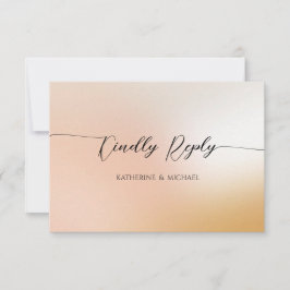 Ombre blush pink Wedding RSVP Karte