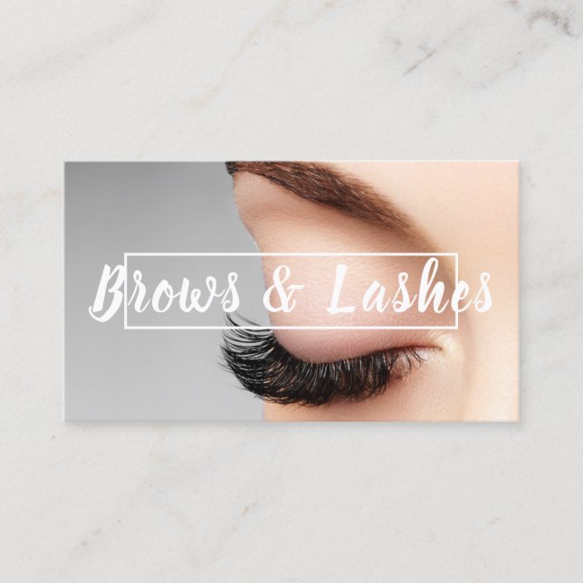Ombre Brows & Eyelashes Visitenkarte (Vorderseite)