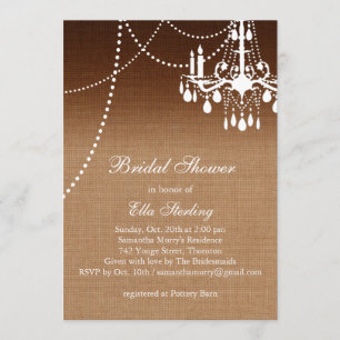 Ombre Chandelier Bridal Dusche Einladung