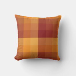 Ombre-Checker-Blöcke in Herbstfarben Kissen