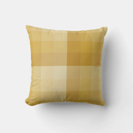Ombre Checker Blocks Dark Gold Zierkissen