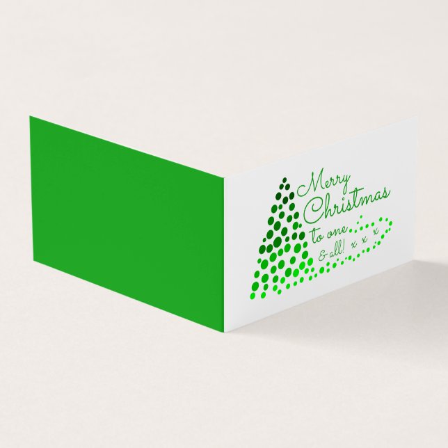 Ombré Christmas Tree, Foto Weihnachtskarte Visitenkarten (Vorderseite)