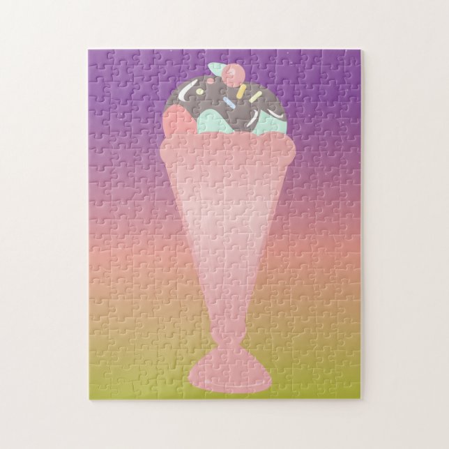 Ombre Colorful Sundae Ice (Vertikal)