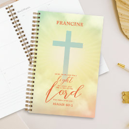 Ombre Cross Bible Verse Personalisiert Planer