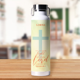 Ombre Cross Bible Verse Personalisiert Trinkflasche