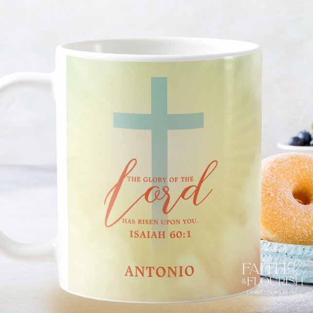 Ombre Cross Scripture Personalisiert Kaffeetasse (Von Creator hochgeladen)
