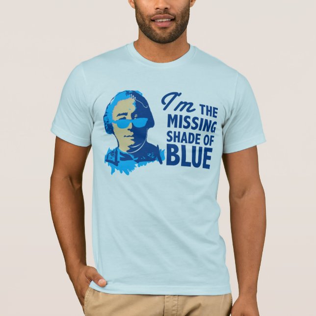 Ombre de David Hume de T-shirt bleu (Devant)