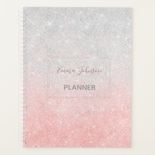 Ombre de Parties scintillant en argent et rose