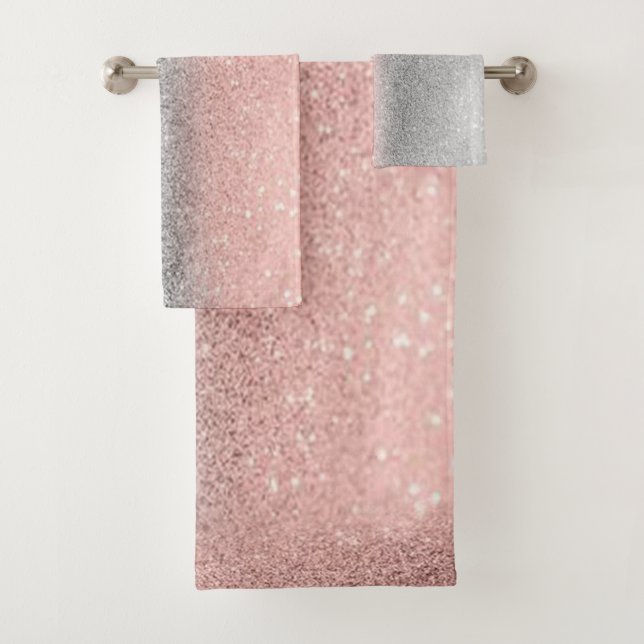 Ombre de Parties scintillant or Rose argent modern (En situation)
