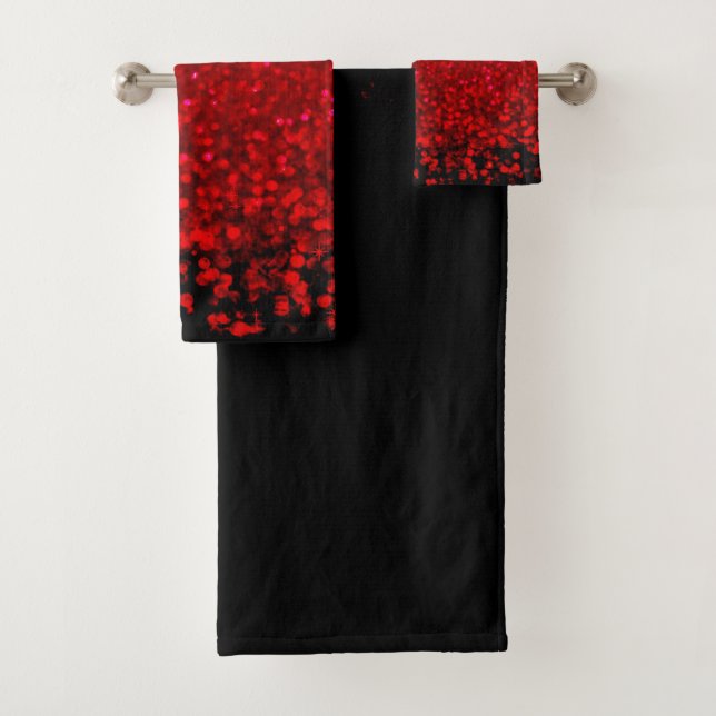 Ombre de parties scintillant rouge et noir (En situation)