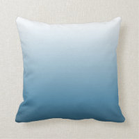 OMBRE Designer-Wurfs-Kissen-Weiß zum Himmel-Blau