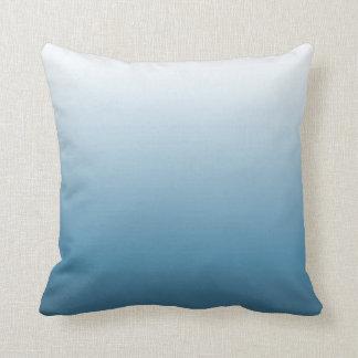 OMBRE Designer-Wurfs-Kissen-Weiß zum Himmel-Blau Kissen